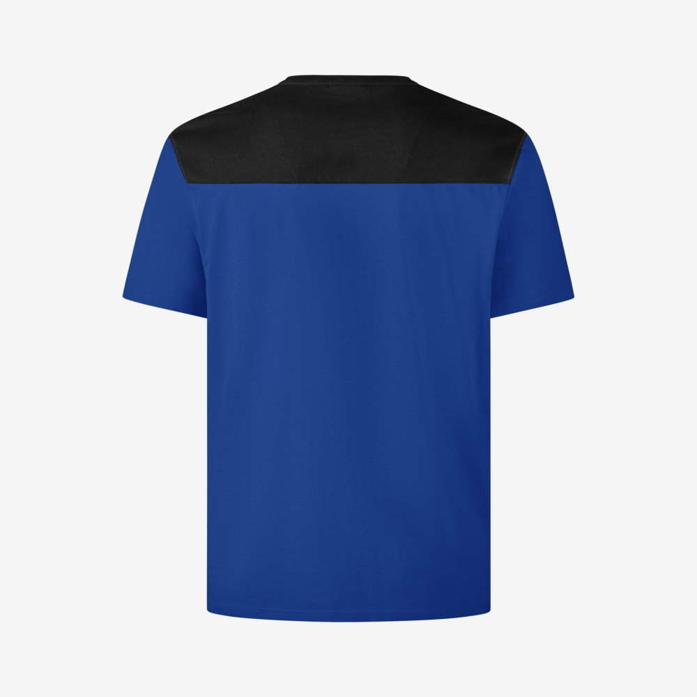 FHB KNUT T-Shirt Herren, royalblau-schwarz, Gr. 3XL