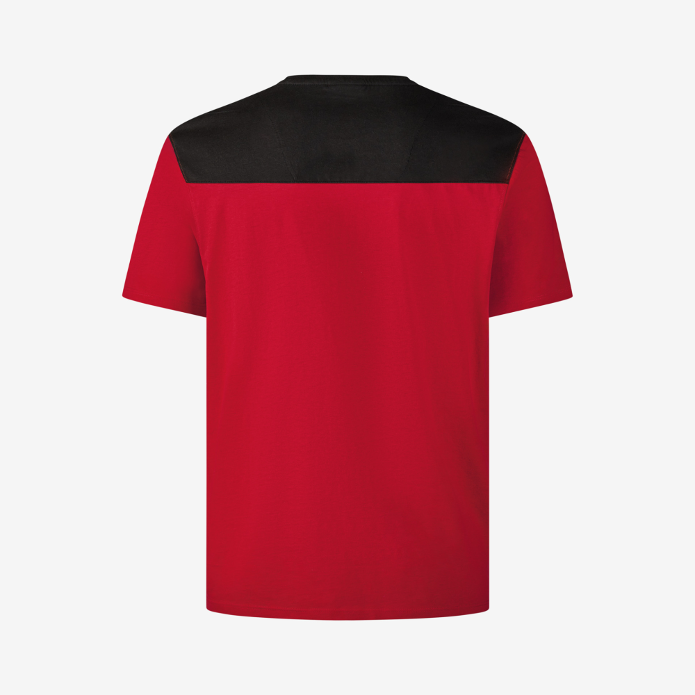 FHB KNUT T-Shirt Herren, rot-schwarz, Gr. M