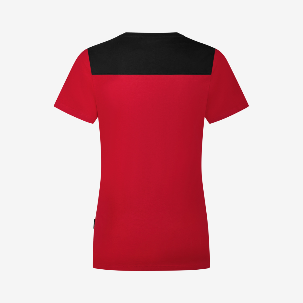 FHB KIRA T-Shirt Damen, rot-schwarz, Gr. 2XL
