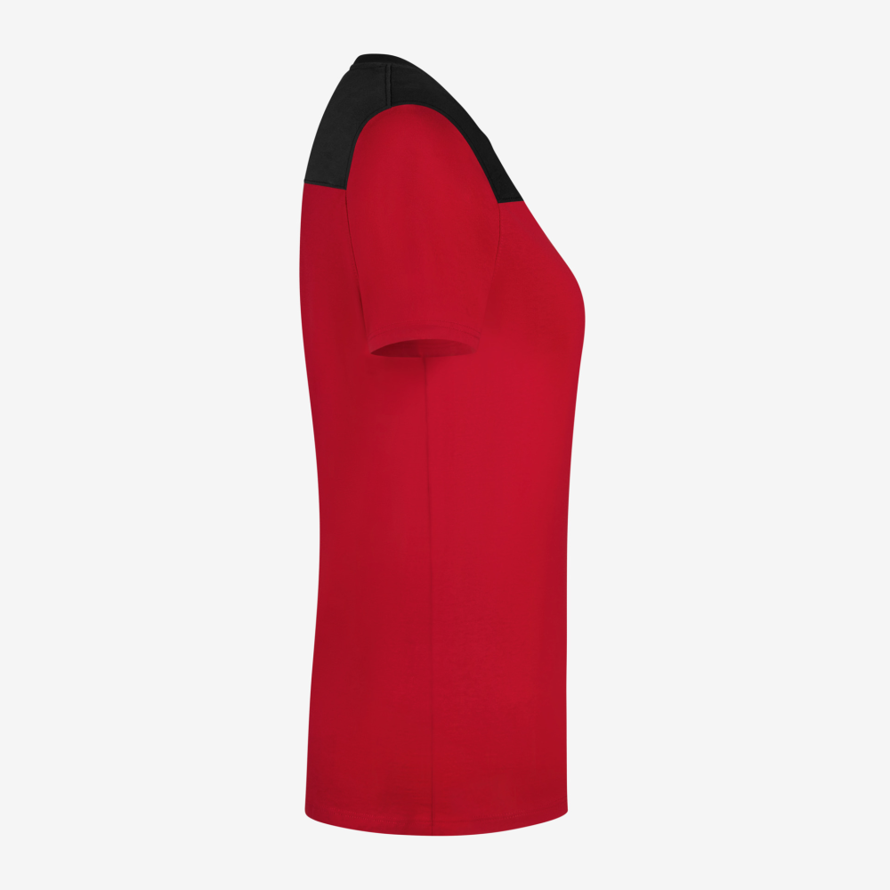 FHB KIRA T-Shirt Damen, rot-schwarz, Gr. 2XL
