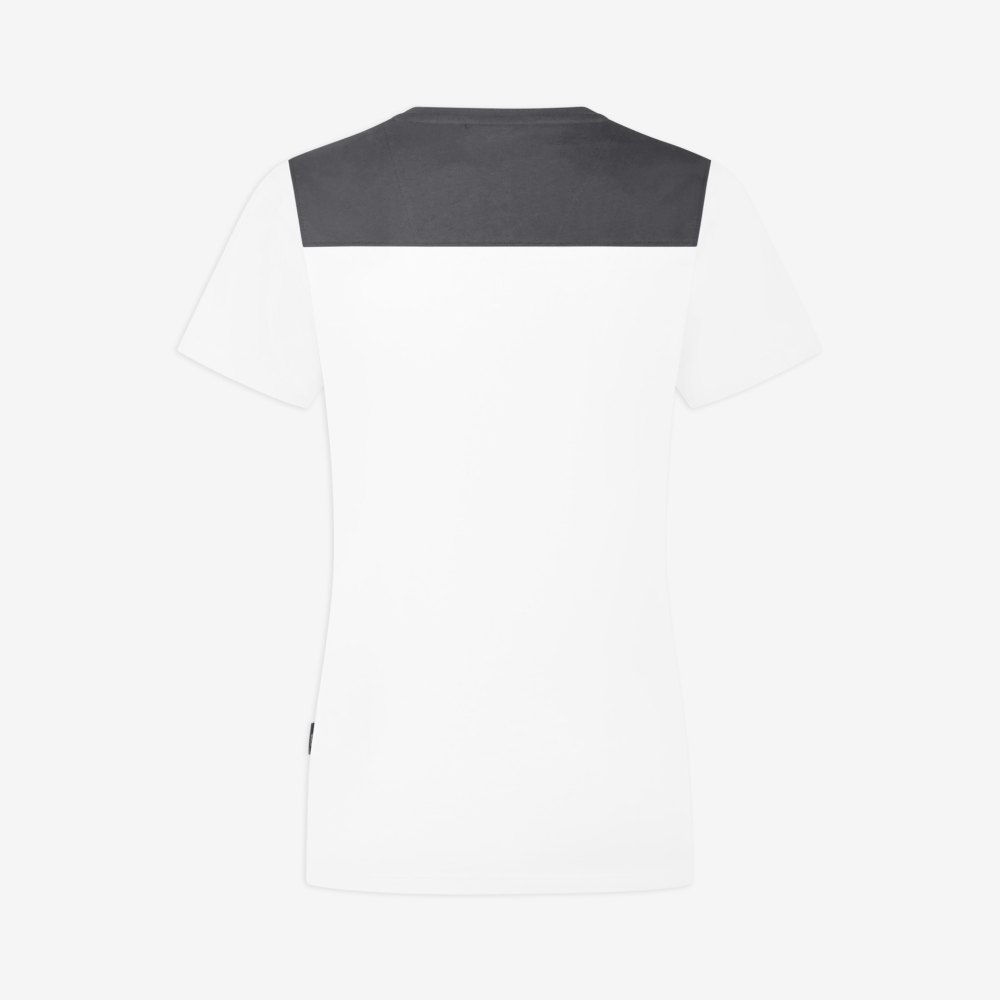 FHB KIRA T-Shirt Damen, weiss-anthrazit, Gr. XS