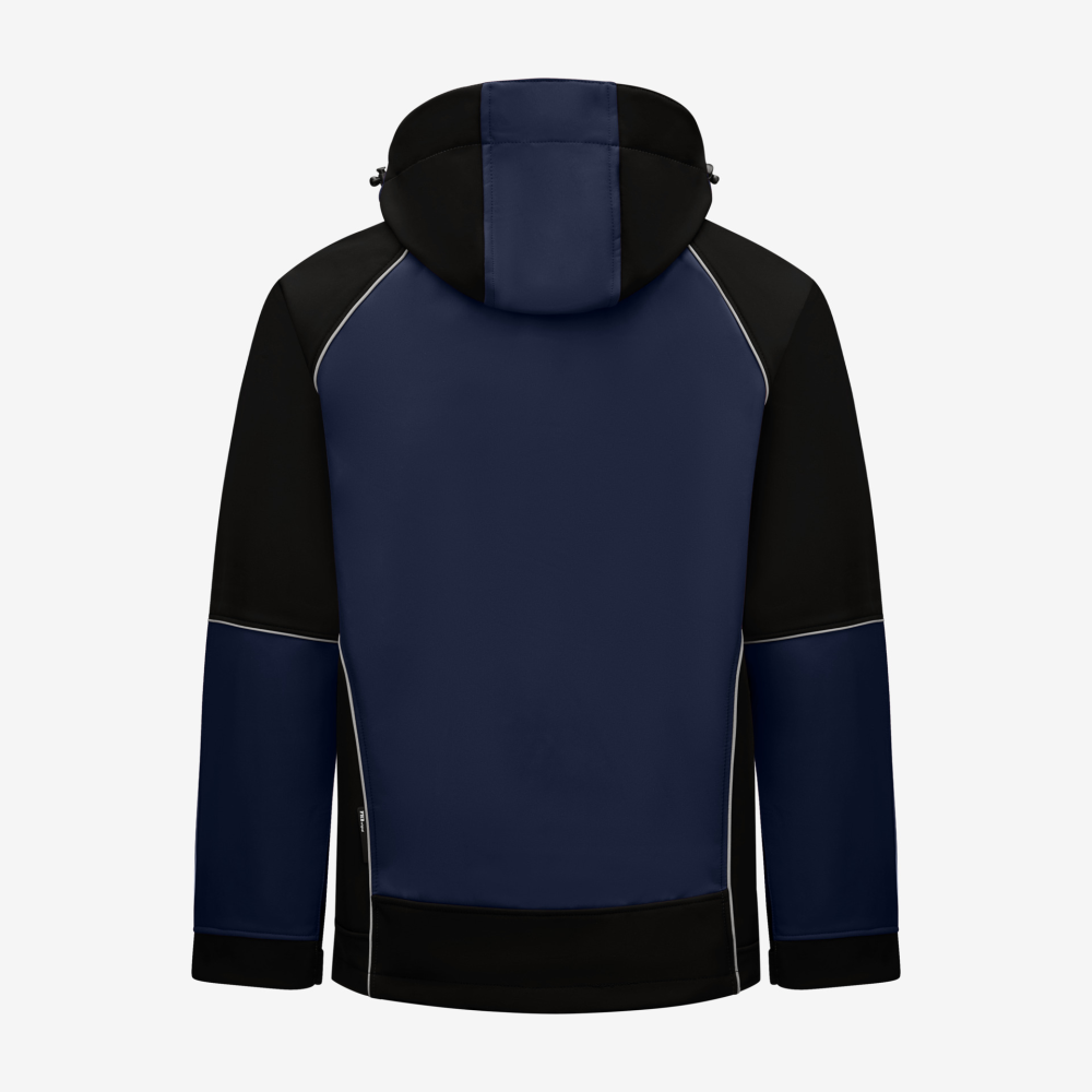 FHB WALTER Softshelljacke, marine-schwarz, Gr. 4XL