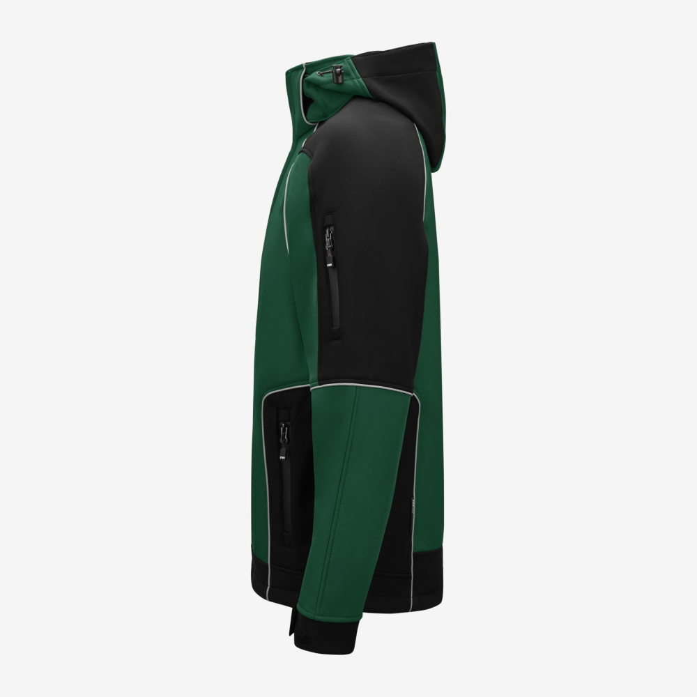 FHB WALTER Softshelljacke, grün-schwarz, Gr. 5XL
