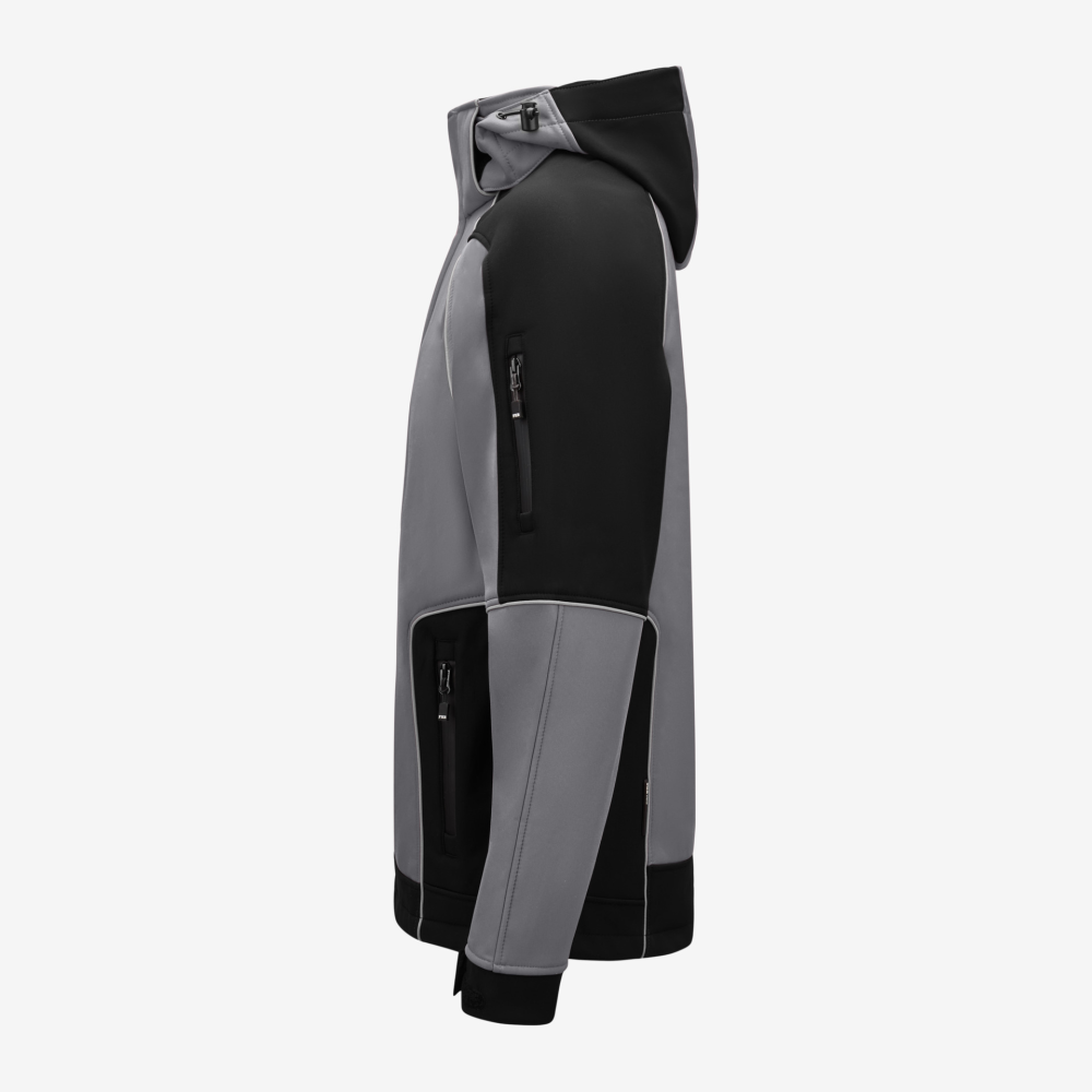 FHB WALTER Softshelljacke, grau-schwarz, Gr. XL
