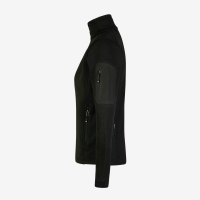 FHB MARIEKE Strick-Fleece-Jacke Damen, schwarz, Gr. 2XL