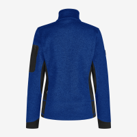 FHB MARIEKE Strick-Fleece-Jacke Damen, royalblau-schwarz, Gr. XS