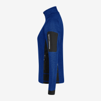 FHB MARIEKE Strick-Fleece-Jacke Damen, royalblau-schwarz, Gr. XS