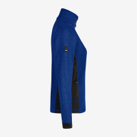 FHB MARIEKE Strick-Fleece-Jacke Damen, royalblau-schwarz, Gr. XS
