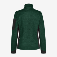 FHB MARIEKE Strick-Fleece-Jacke Damen, grün-schwarz