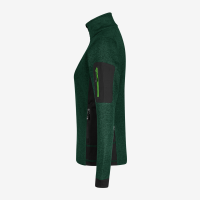 FHB MARIEKE Strick-Fleece-Jacke Damen, grün-schwarz