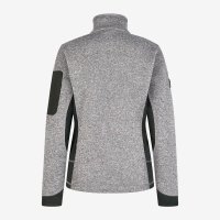 FHB MARIEKE Strick-Fleece-Jacke Damen, grau-schwarz