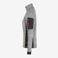 FHB MARIEKE Strick-Fleece-Jacke Damen, grau-schwarz