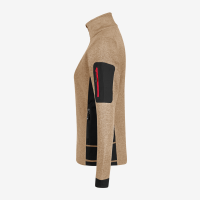 FHB MARIEKE Strick-Fleece-Jacke Damen, beige-schwarz, Gr. S