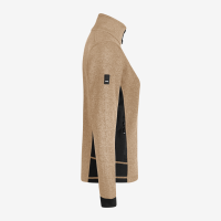 FHB MARIEKE Strick-Fleece-Jacke Damen, beige-schwarz, Gr. S