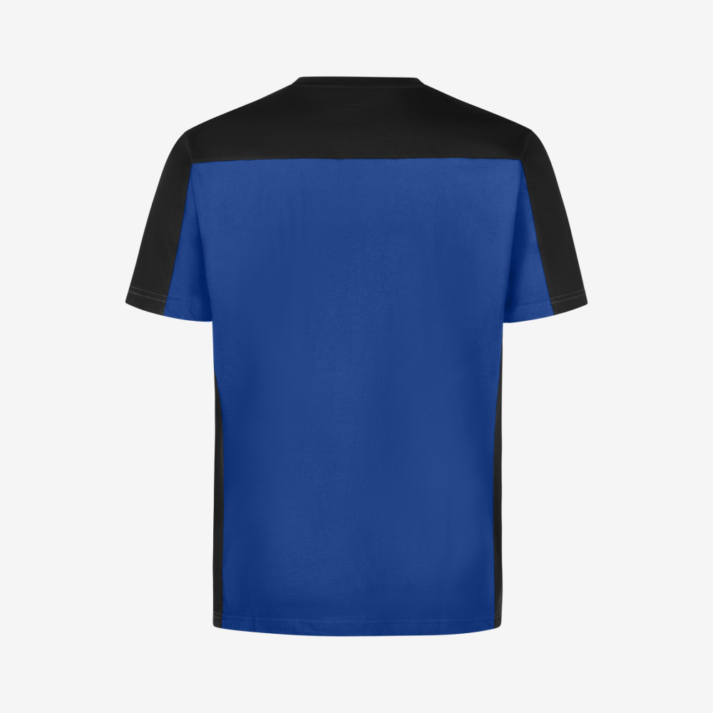 FHB MARC T-Shirt zweifarbig, royalblau-schwarz, Gr. M
