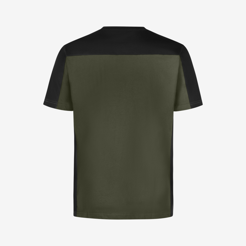 FHB MARC T-Shirt zweifarbig, oliv-schwarz, Gr. XL