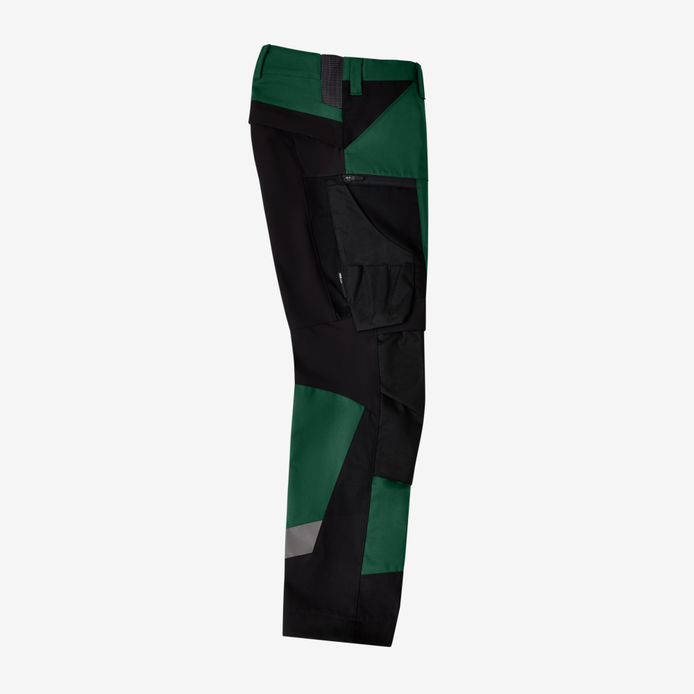 FHB LEO Arbeitshose elastisch, grün-schwarz, Gr. 60