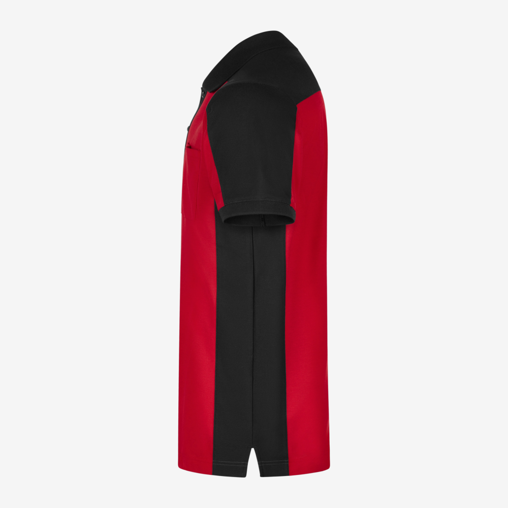 FHB KONRAD Polo-Shirt, rot-schwarz, Gr. 3XL