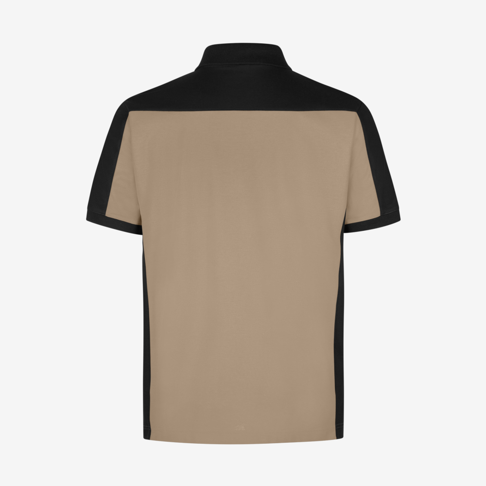 FHB KONRAD Polo-Shirt, beige-schwarz, Gr. S