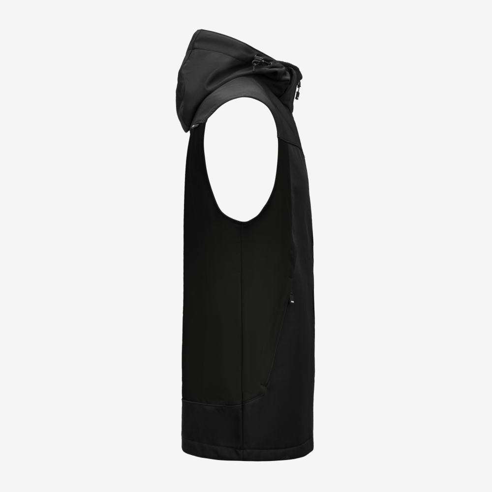 FHB JUSTUS Softshellweste, schwarz-schwarz-RV, Gr. 4XL