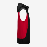 FHB JUSTUS Softshellweste, rot-schwarz, Gr. L