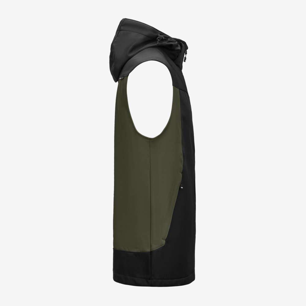 FHB JUSTUS Softshellweste, oliv-schwarz, Gr. 5XL
