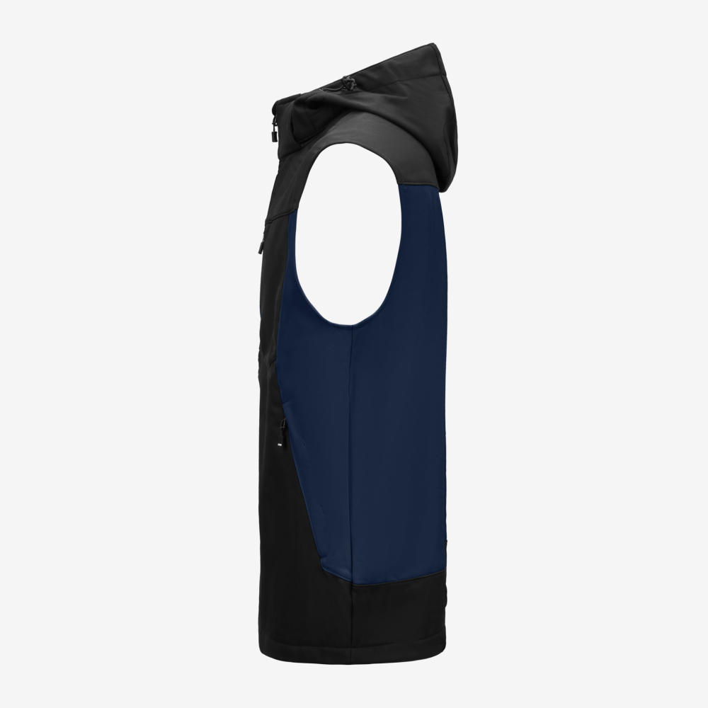 FHB JUSTUS Softshellweste, marine-schwarz, Gr. 3XL