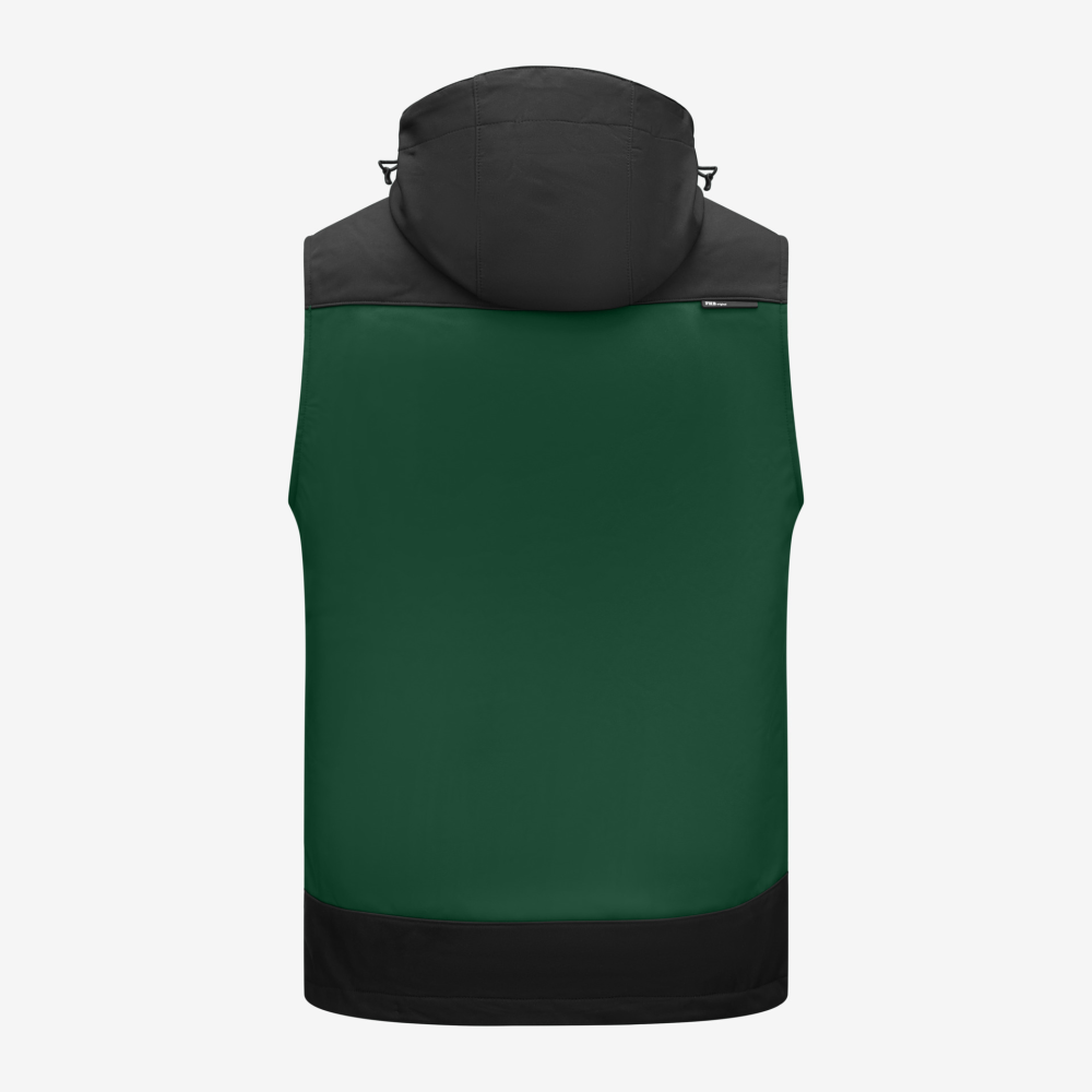 FHB JUSTUS Softshellweste, grün-schwarz, Gr. XL