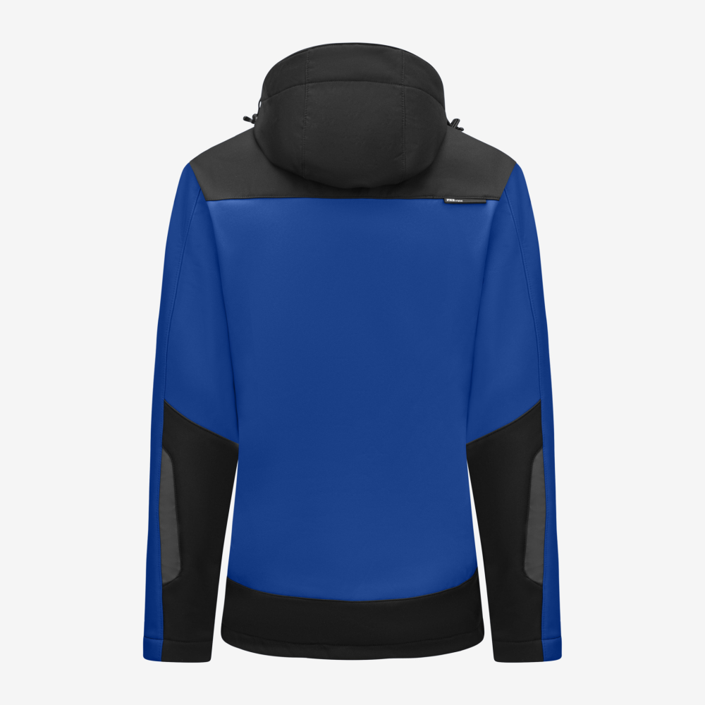 FHB JULIA Softshell-Jacke Damen, royalblau-schwarz, Gr. 3XL