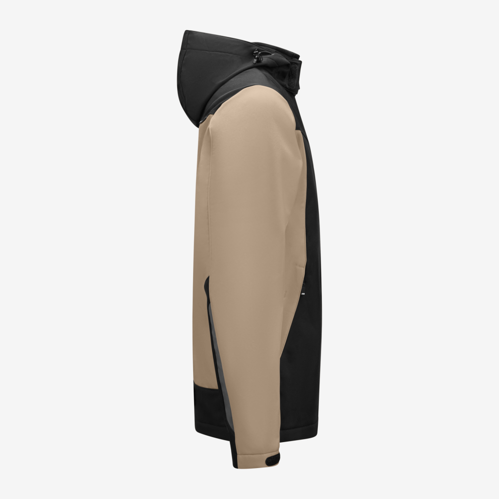 FHB JANNIK Softshelljacke, beige-schwarz, Gr. XL