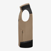 FHB HAUKE Arbeitsweste, beige-schwarz, Gr. XL