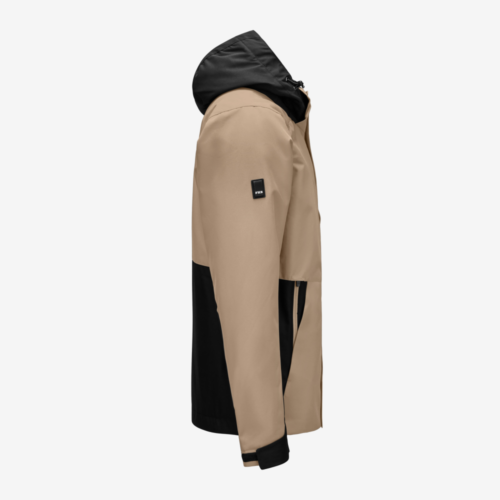 FHB GEORG Arbeitsjacke Primaloft, beige-schwarz, Gr. XL