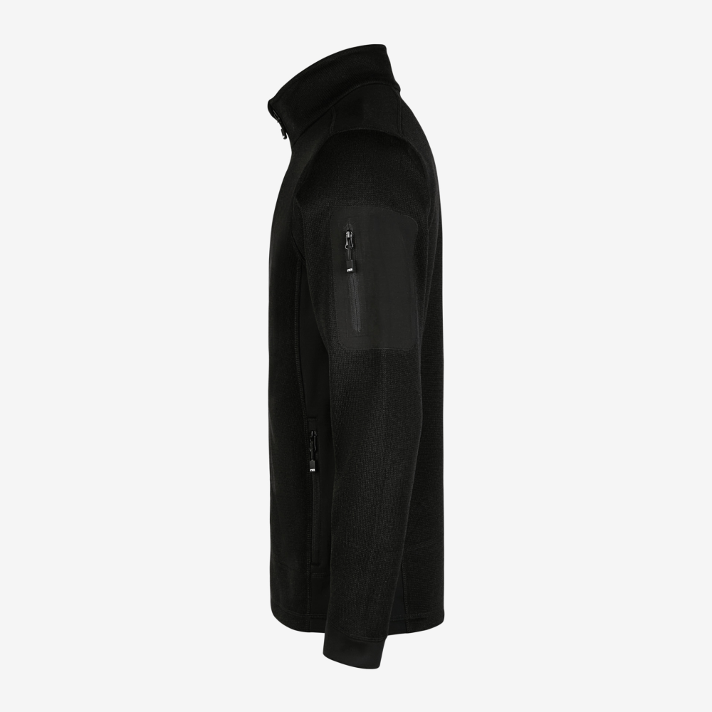 FHB CHRISTOPH Strick-Fleece-Jacke, schwarz, Gr. S