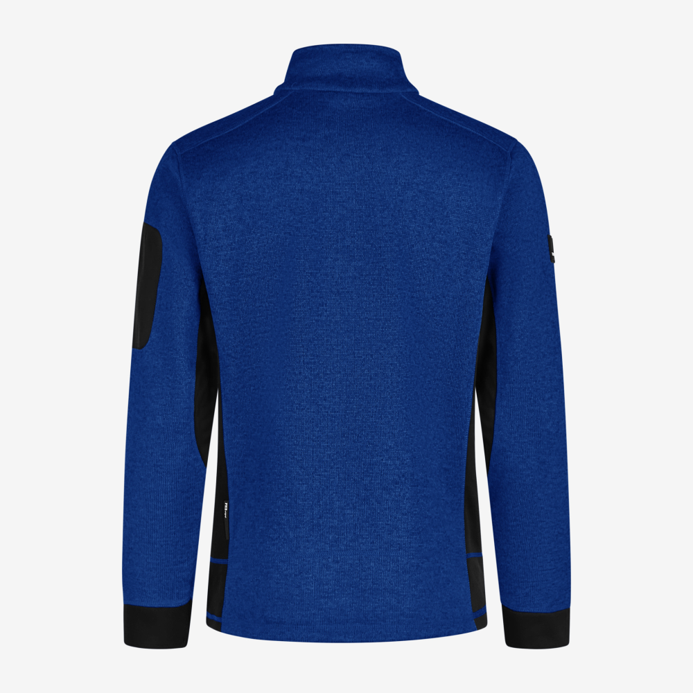 FHB CHRISTOPH Strick-Fleece-Jacke, royalblau-schwarz, Gr. S