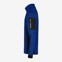 FHB CHRISTOPH Strick-Fleece-Jacke, royalblau-schwarz, Gr. S