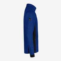 FHB CHRISTOPH Strick-Fleece-Jacke, royalblau-schwarz, Gr. S