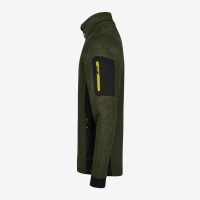 FHB CHRISTOPH Strick-Fleece-Jacke, oliv-schwarz, Gr. XS