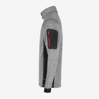 FHB CHRISTOPH Strick-Fleece-Jacke, grau-schwarz, Gr. L
