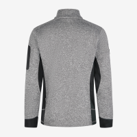 FHB CHRISTOPH Strick-Fleece-Jacke, grau-schwarz, Gr. L