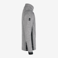 FHB CHRISTOPH Strick-Fleece-Jacke, grau-schwarz, Gr. L