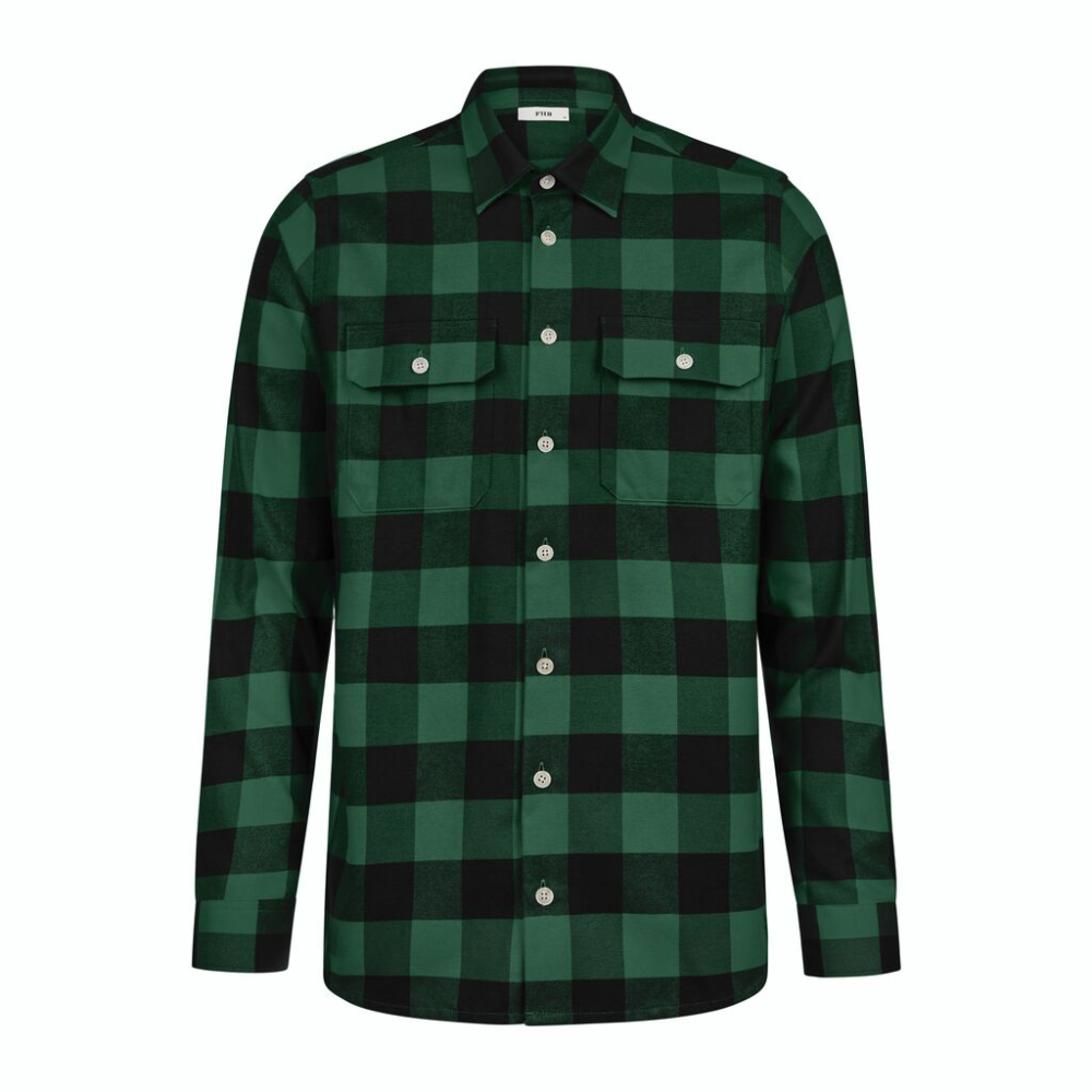 FHB HORST Arbeitshemd grün-schwarz 3XL