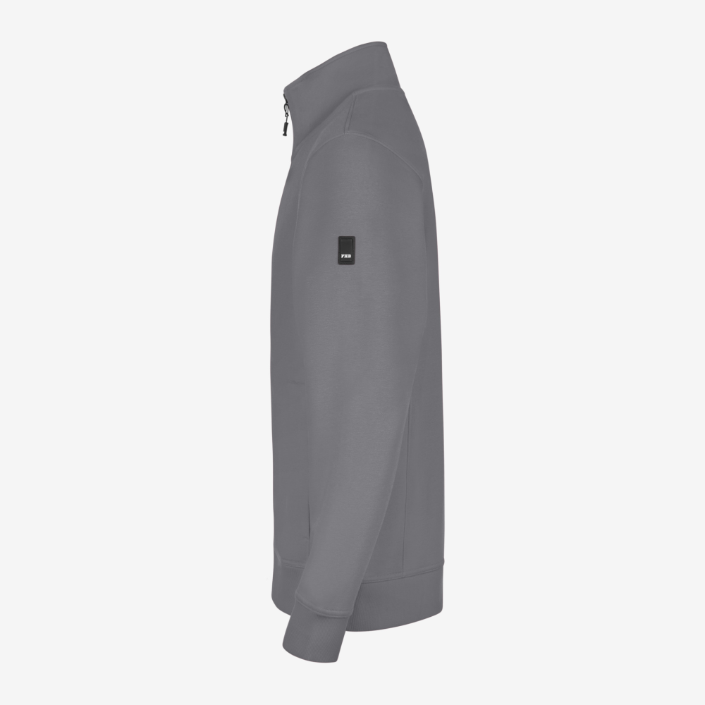 FHB EUGEN Sweat-Jacke unisex grau 2XL