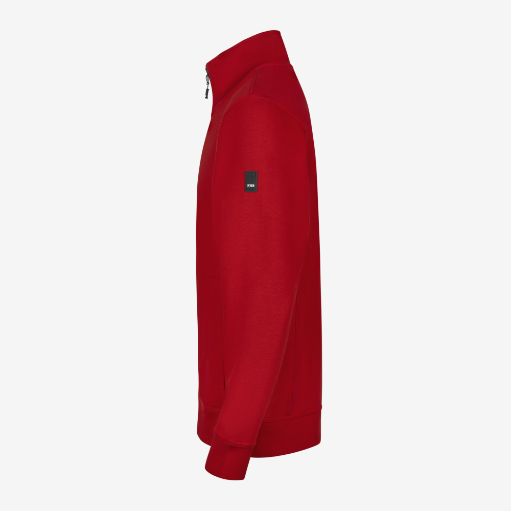 FHB EUGEN Sweat-Jacke unisex rot 5XL