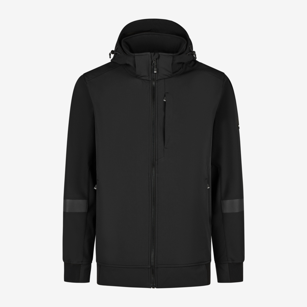 FHB FALKO Softshell-Jacke leicht und elastisch schwarz S