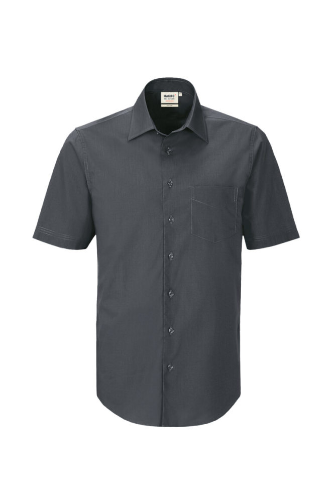 HAKRO 1/2-Arm Hemd MIKRALINAR® Comfort, anthrazit, M