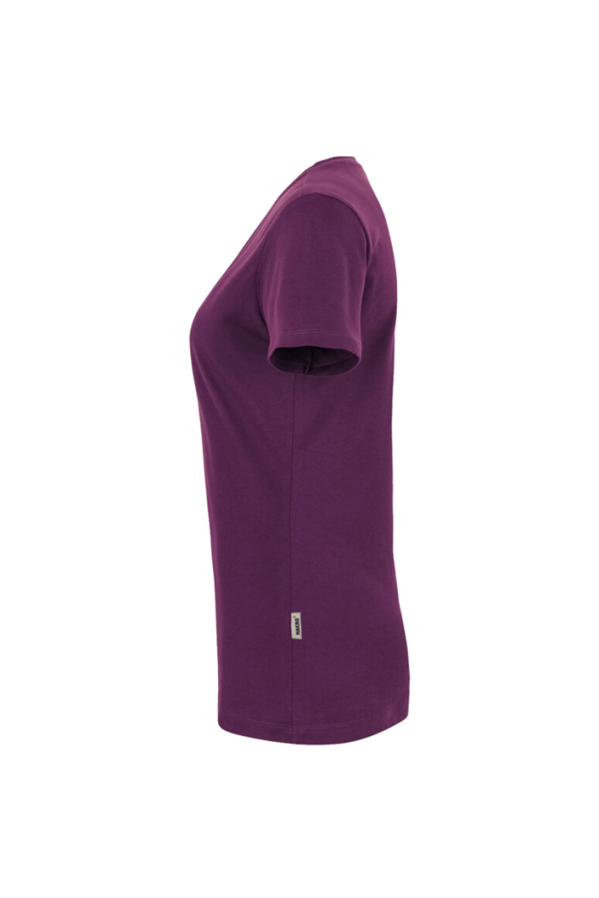 HAKRO Damen V-Shirt Classic, aubergine, S
