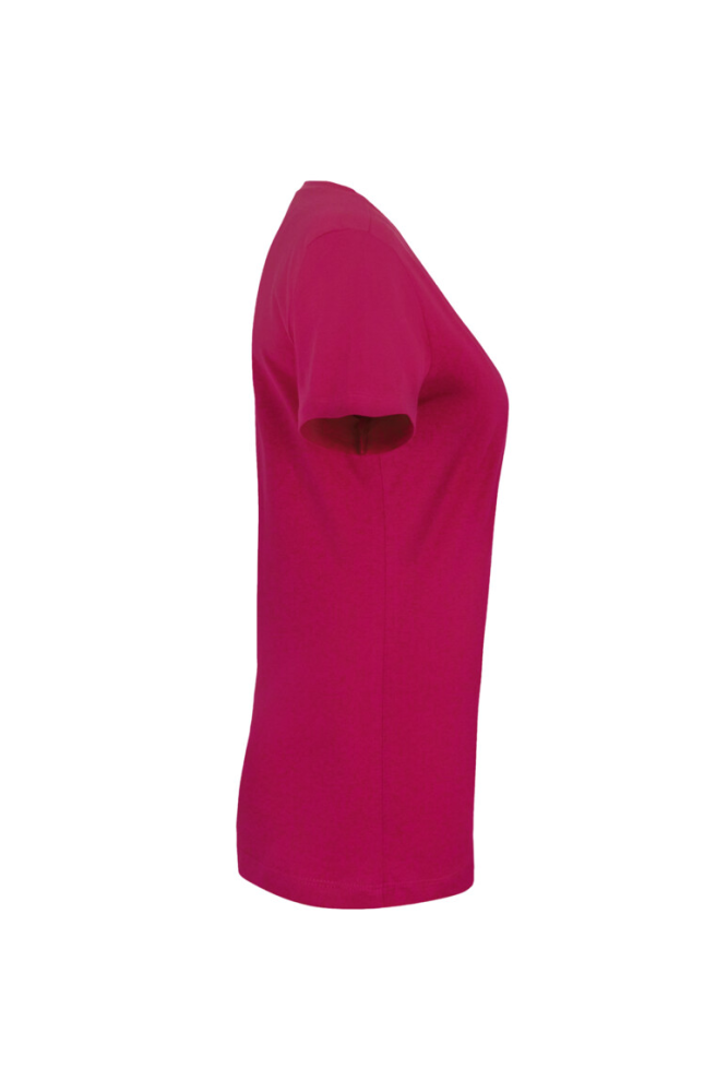 HAKRO Damen V-Shirt Classic, magenta, M