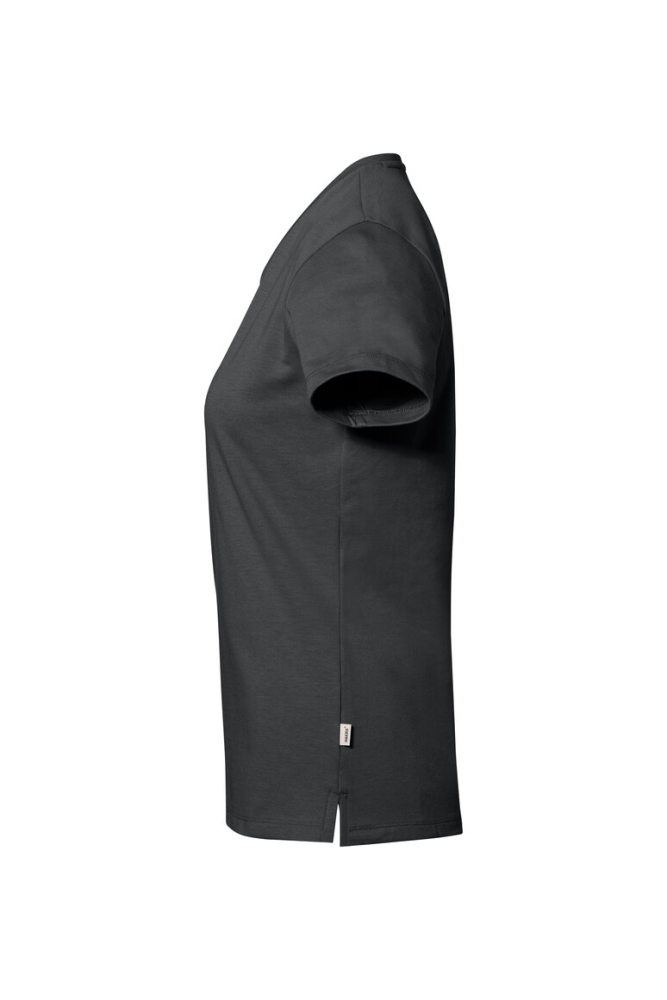 HAKRO COTTON TEC® Damen V-Shirt, anthrazit