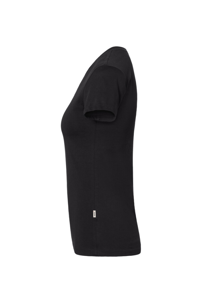 HAKRO Damen V-Shirt Stretch, schwarz, 2XL