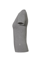 HAKRO Damen V-Shirt Stretch, grau meliert, 2XL
